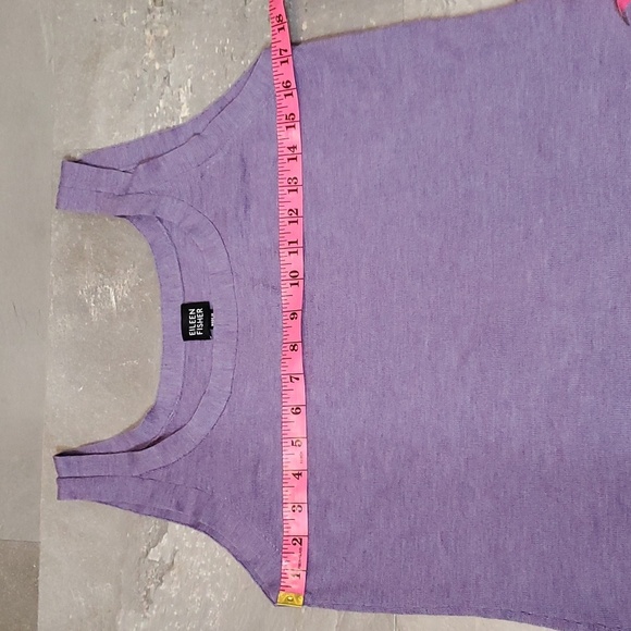 Eileen Fisher 100% merino wool Sleeveless Top. Heathered purple, pink touch. M. - Picture 10 of 11